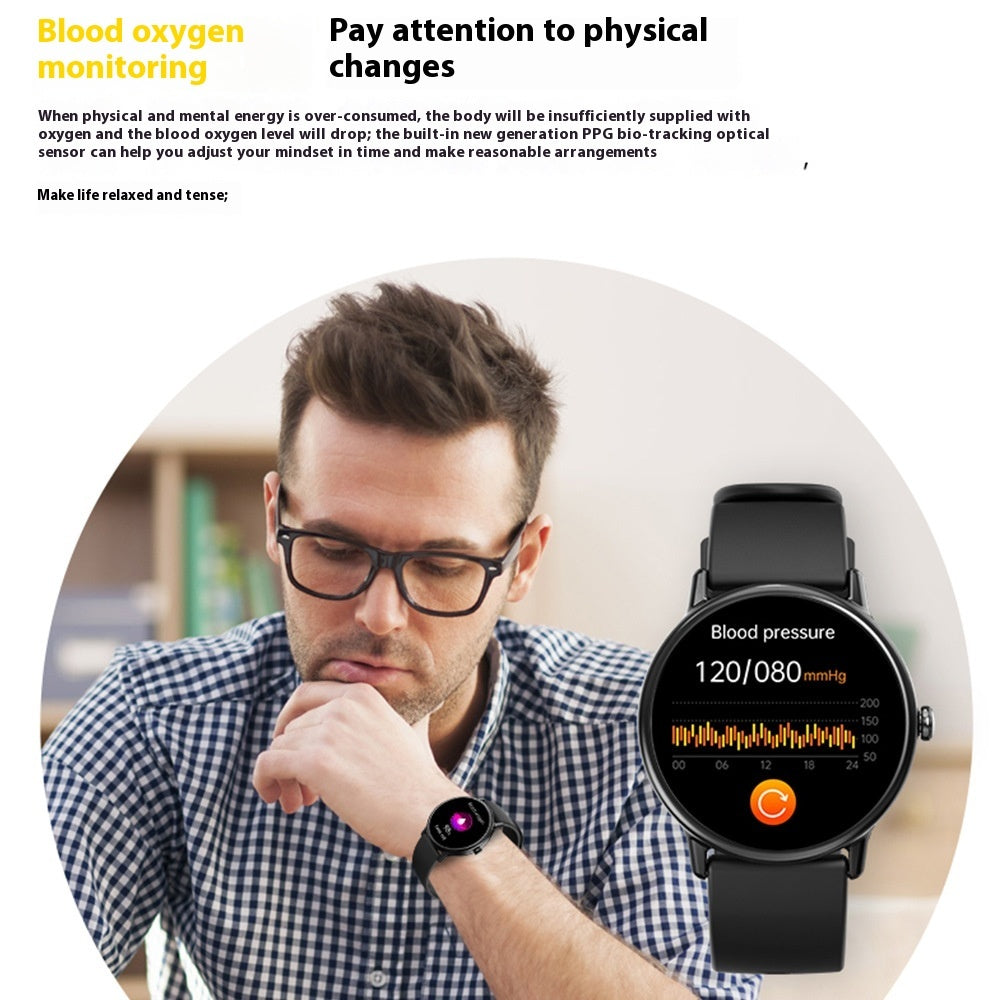 Smartwatch with Blood Glucose, Heart Rate, and SpO2 Monitoring | Bluetooth Calling & Sports Tracking